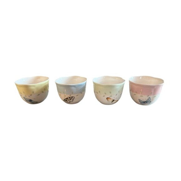 Lenox Other - Lenox Butterfly Meadow Votive Candle Holders Set of 4 Porcelain Butterfly NIB